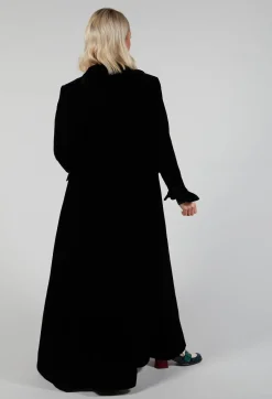 Classic Lux Velvet Coat in Black