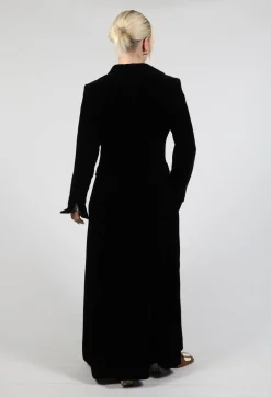 Classic Lux Velvet Coat in Black