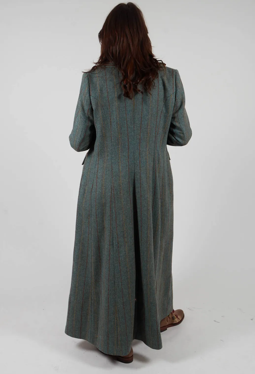 Classic Tweed Coat in Blue Tweed