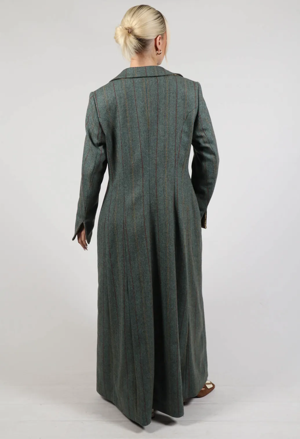 Classic Tweed Coat in Blue Tweed