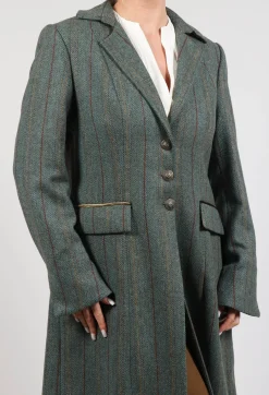 Classic Tweed Coat in Blue Tweed
