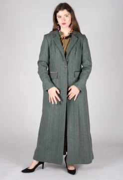 Classic Tweed Coat in Blue Tweed