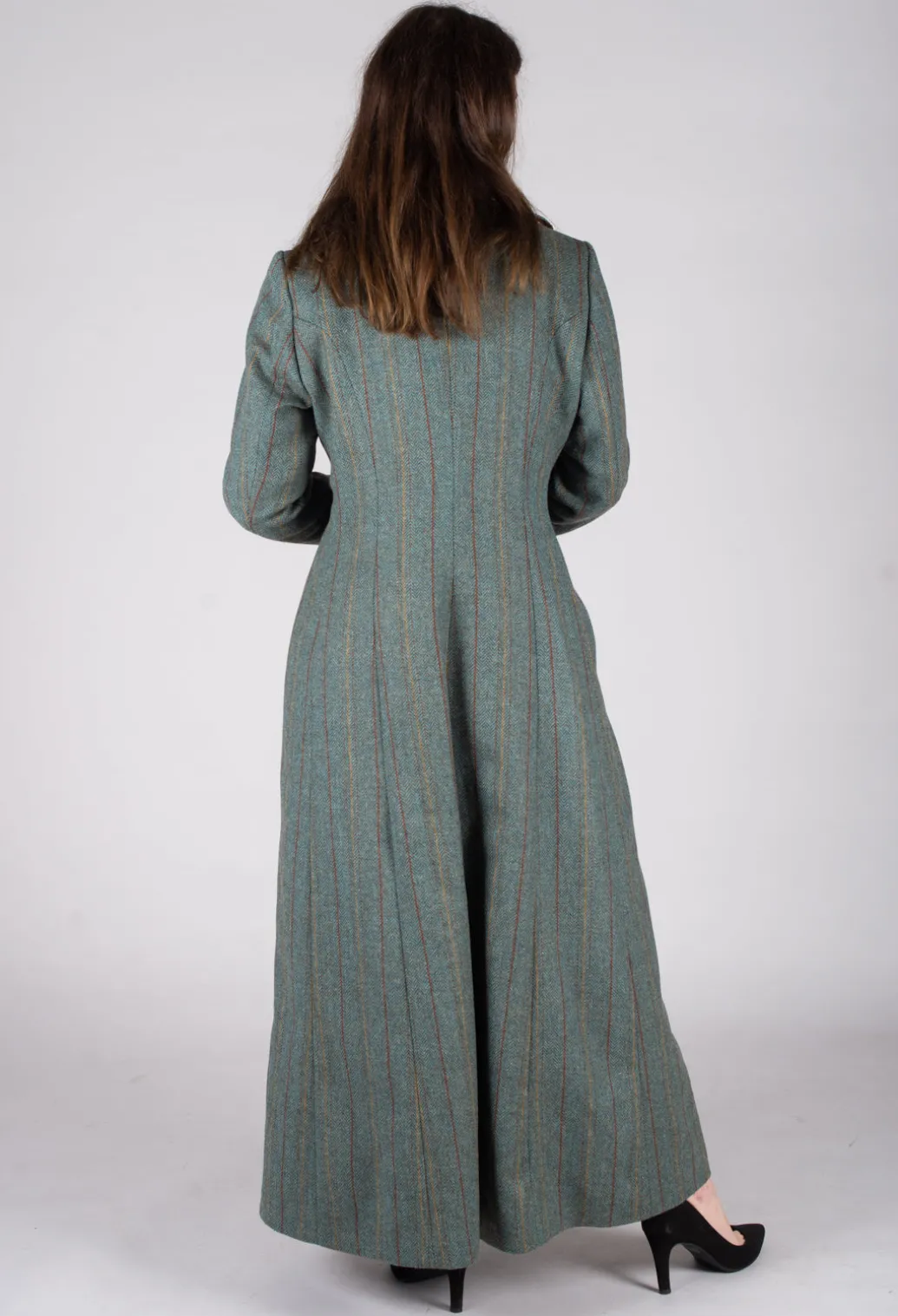 Classic Tweed Coat in Blue Tweed