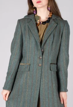 Classic Tweed Coat in Blue Tweed
