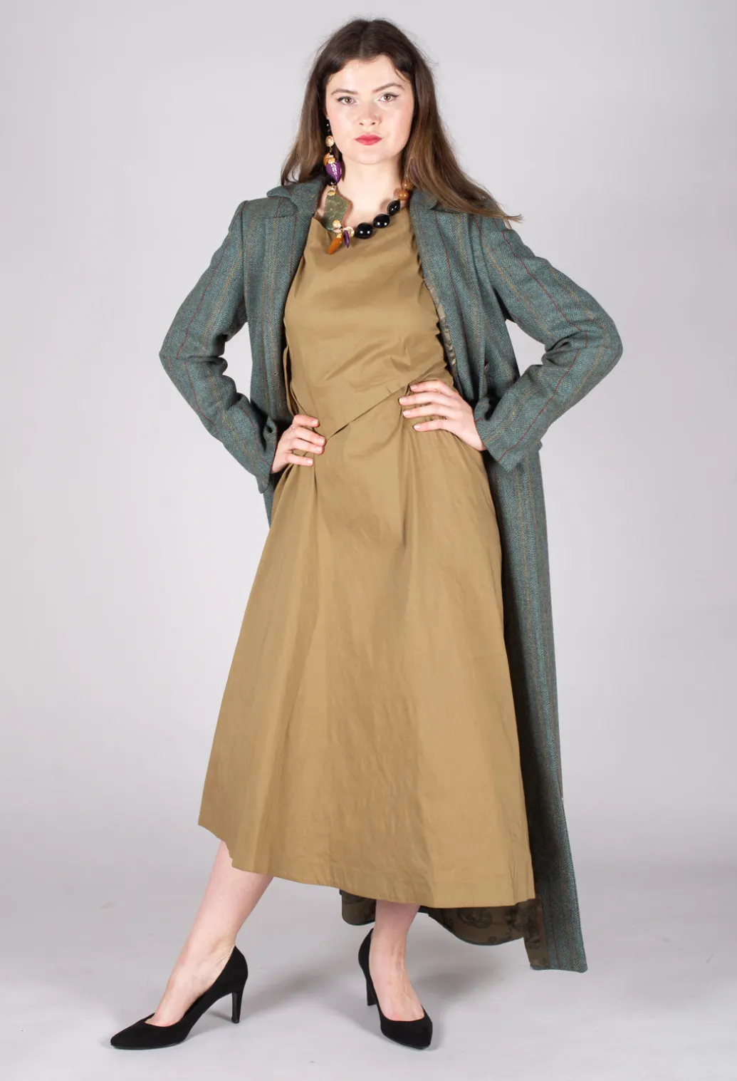 Classic Tweed Coat in Blue Tweed