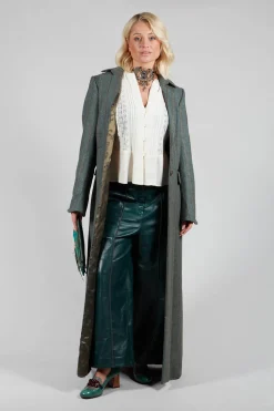 Classic Tweed Coat in Blue Tweed