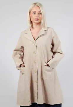 Cliquid Coat in Karton Beige