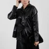 Coated Shirt in Black