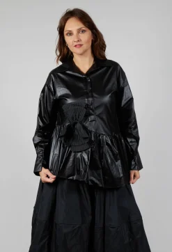 Coated Shirt in Black