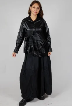 Coated Shirt in Black