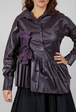 Coated Shirt in Purple