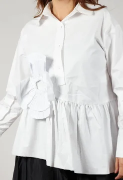 Coated Shirt in White