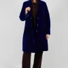 Colette Pomegranate Jacket in Velvet Plain Cobalt