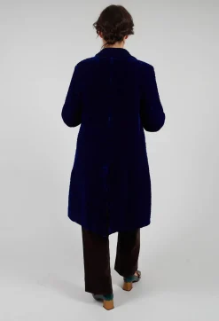 Colette Pomegranate Jacket in Velvet Plain Cobalt