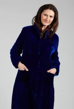 Colette Pomegranate Jacket in Velvet Plain Cobalt