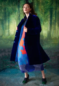 Colette Pomegranate Jacket in Velvet Plain Cobalt