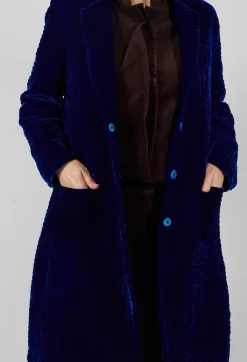 Colette Pomegranate Jacket in Velvet Plain Cobalt