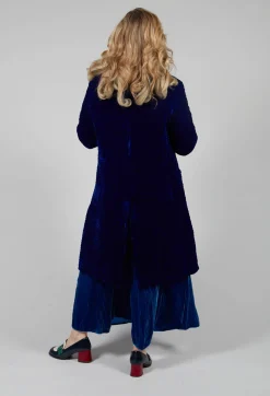 Colette Pomegranate Jacket in Velvet Plain Cobalt