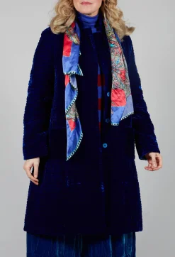 Colette Pomegranate Jacket in Velvet Plain Cobalt