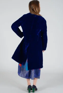 Colette Pomegranate Jacket in Velvet Plain Cobalt