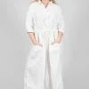 Collar Jumpsuit TC in Milk