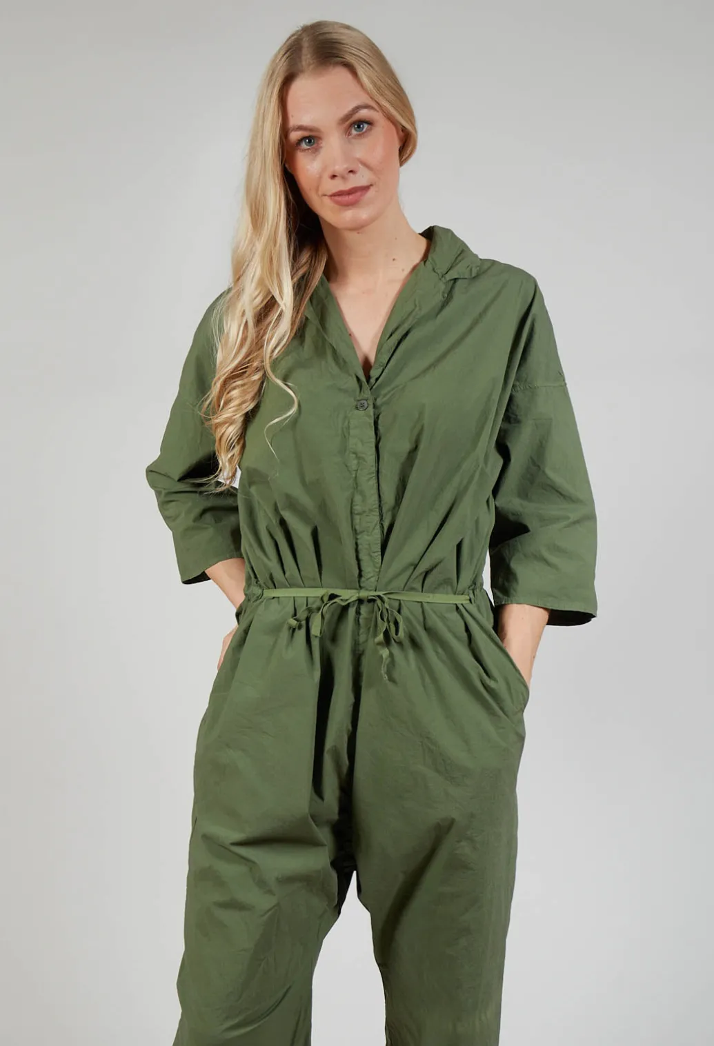 Collar Jumpsuit TS in Green