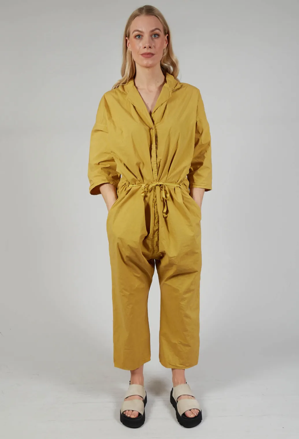 Collar Jumpsuit TS in Sun Yellow