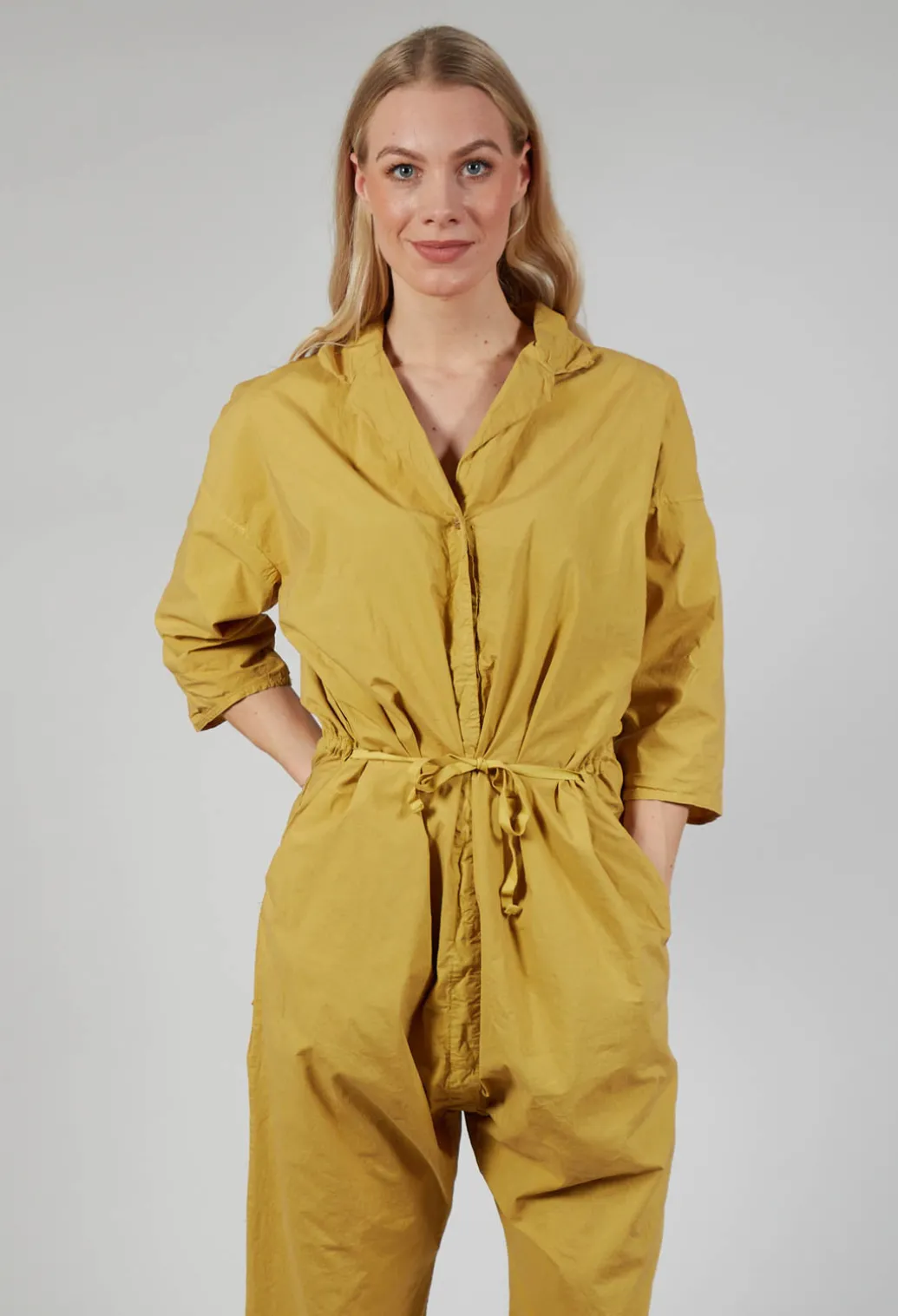 Collar Jumpsuit TS in Sun Yellow