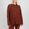 Collar Shirt TBC in Rust