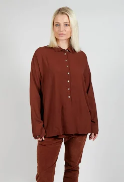 Collar Shirt TBC in Rust