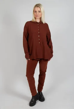 Collar Shirt TBC in Rust