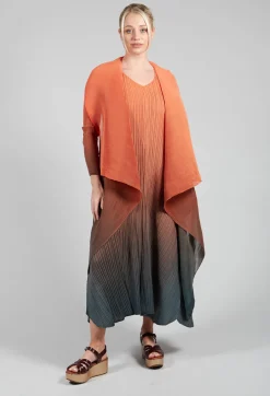 Collare Coat in Tangerine and Shadow