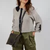 Collared Blouse in Cream Stripe