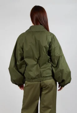 Collared Bomber Jacket in Khaki