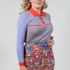 Collared Polo Style Jumper in Violet