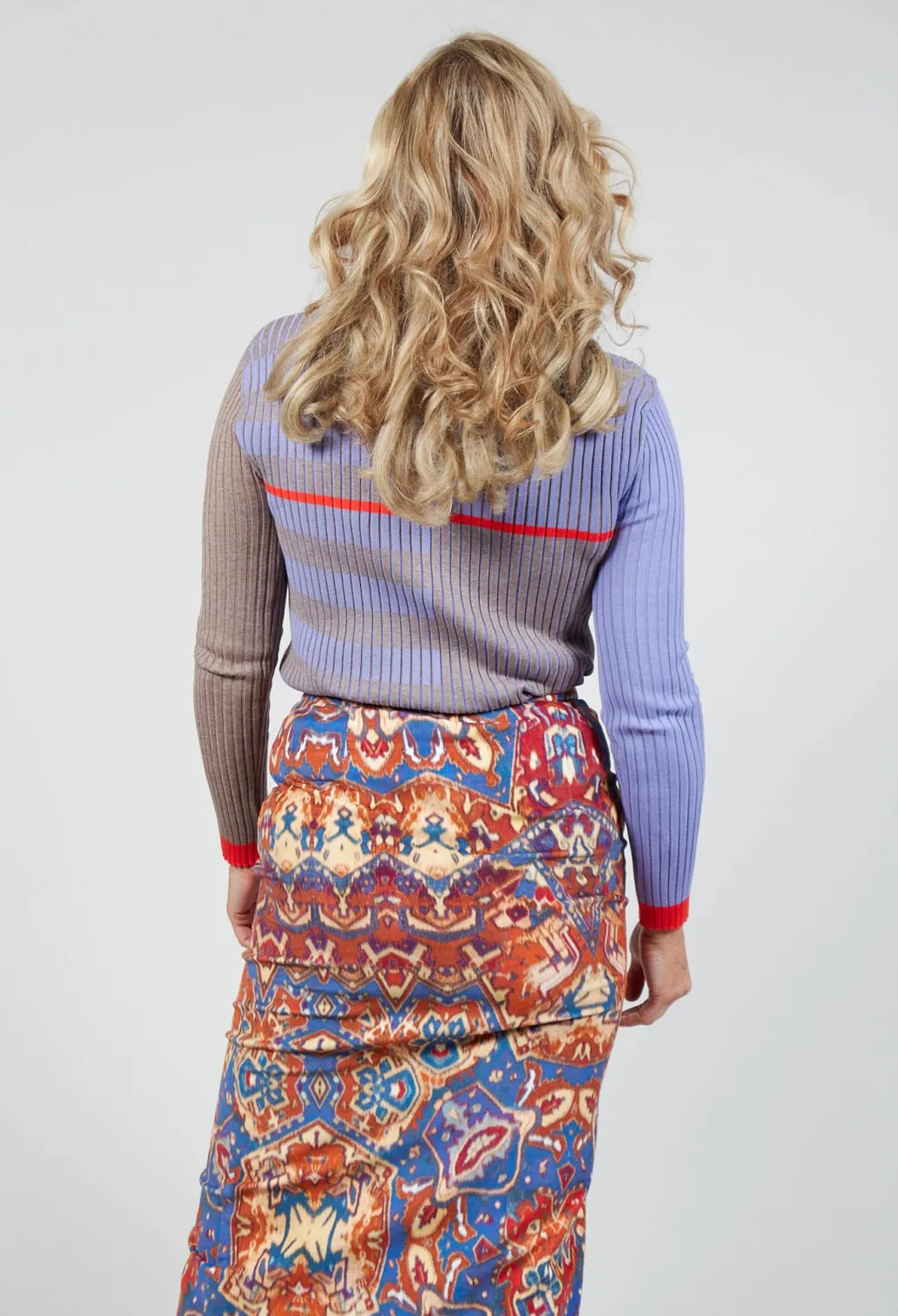 Collared Polo Style Jumper in Violet
