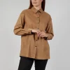 Collared Utility Shirt in Beige