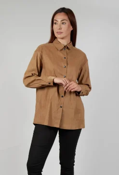 Collared Utility Shirt in Beige