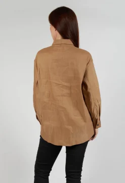 Collared Utility Shirt in Beige