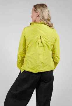 Collared V Neck Top in Lemon