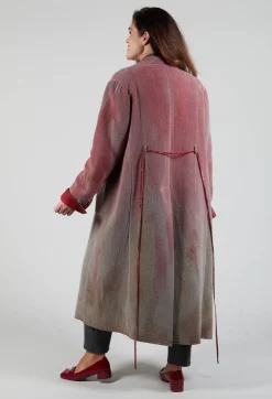 Collarless Coat in Graphite