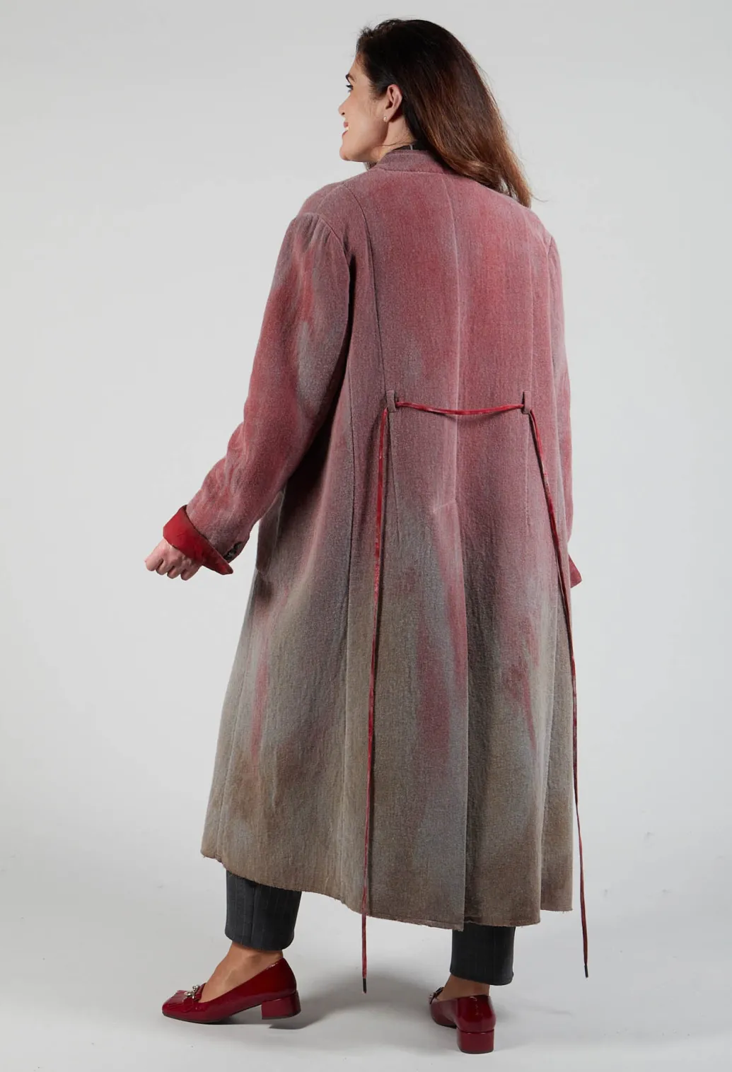 Collarless Coat in Graphite