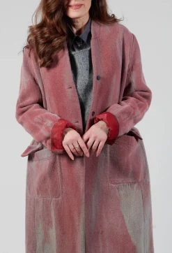 Collarless Coat in Graphite
