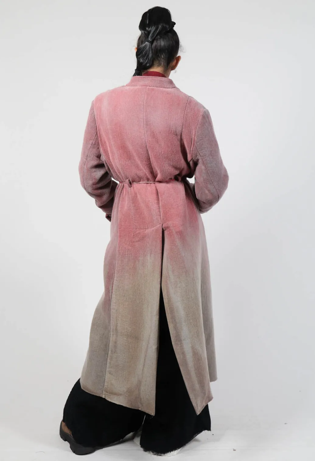 Collarless Coat in Graphite
