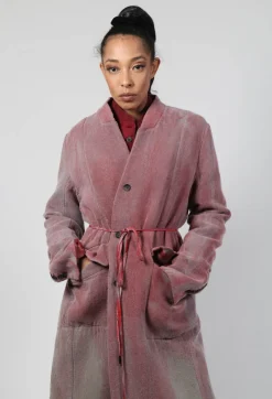 Collarless Coat in Graphite