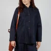 Collarless Jacket in Denim