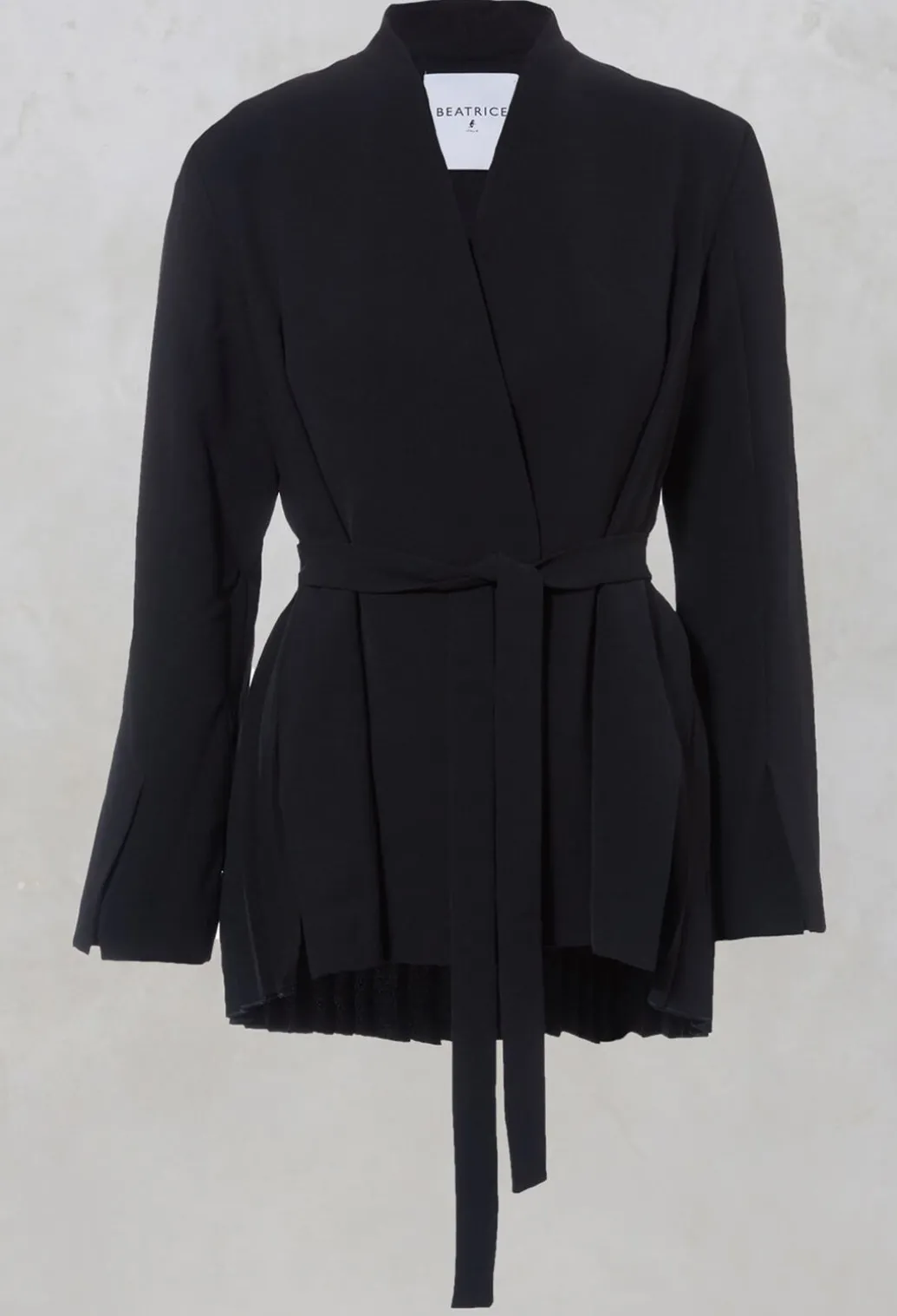 Collarless Tailored Jacket in Navy