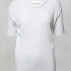 Colmar Jersey T Shirt with Ribbed Effect in White
