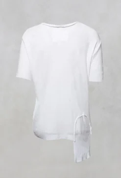 Colmar Jersey T Shirt with Ribbed Effect in White