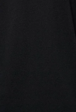 Colmar Jersey T Shirt with Ribbed Effect in Black